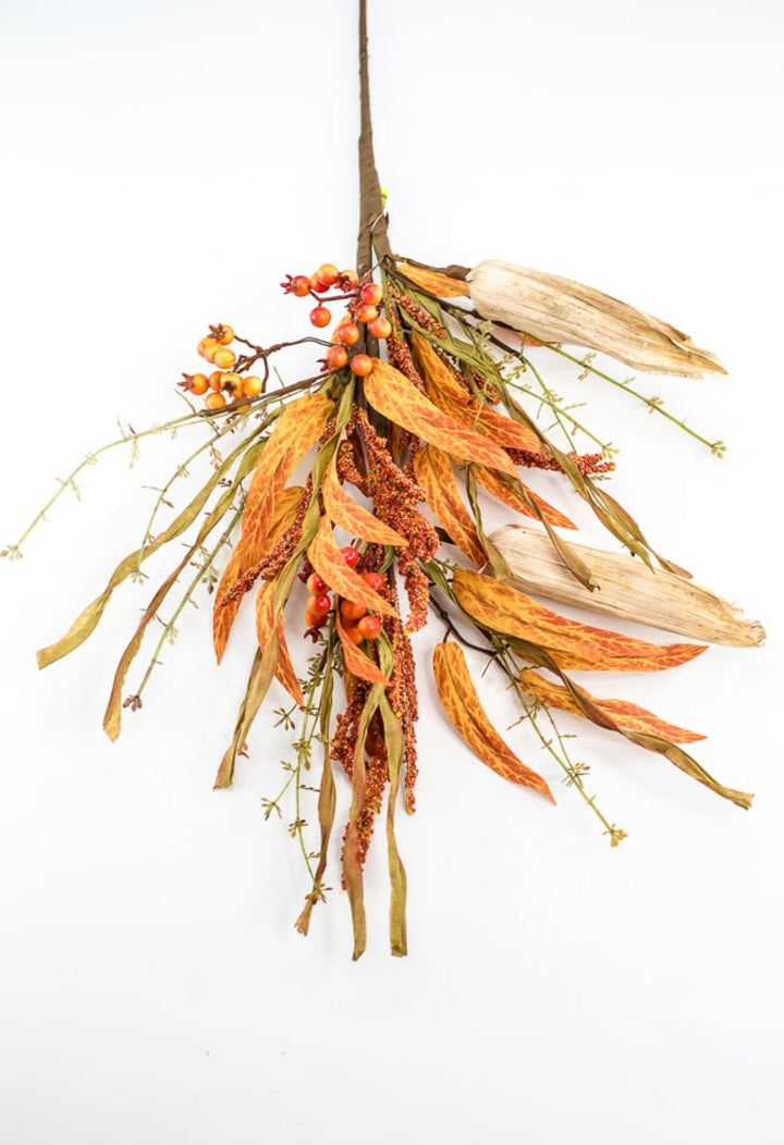 Faux corn and heather spray - Greenery Marketgreenery569810R