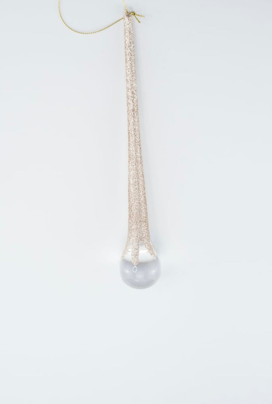 Faux Crystal Gem drop ornament - champagne - Greenery Market85955CH