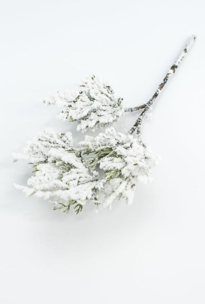 Flocked Cedar pick - Greenery Marketgreenery27285