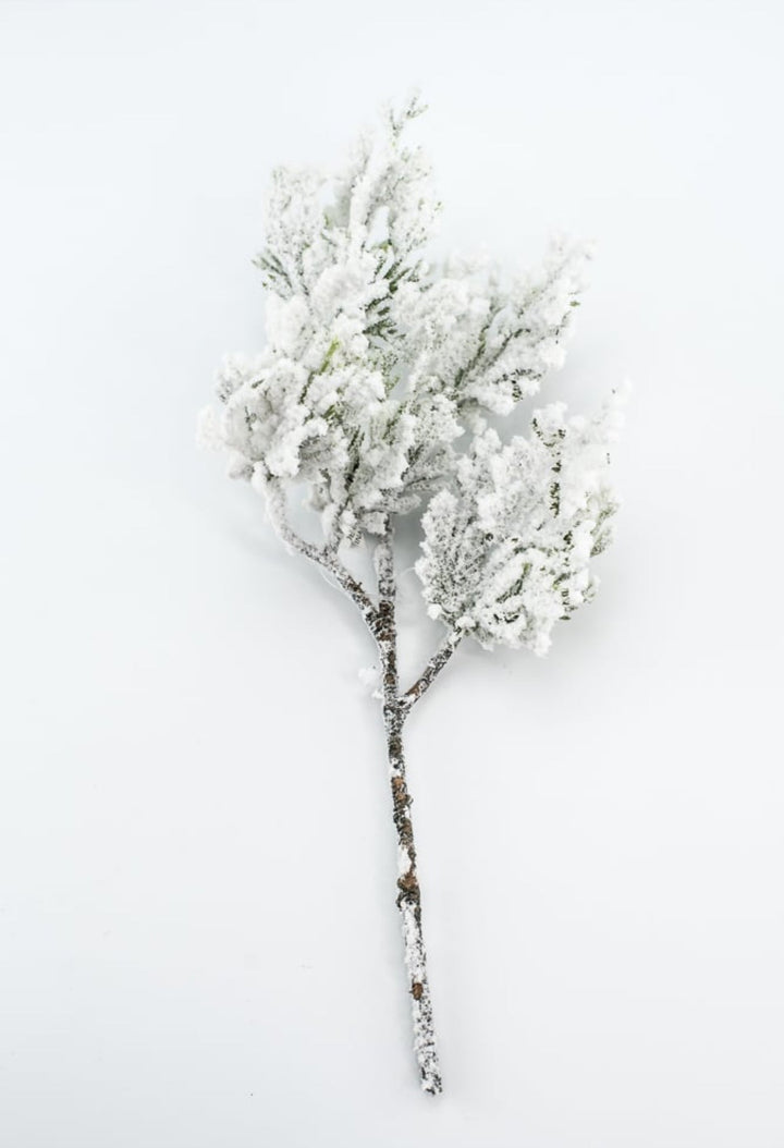 Flocked Cedar pick - Greenery Marketgreenery27285