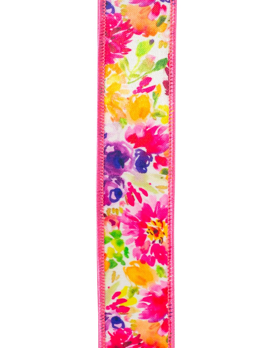 Floral Impressions Wired Ribbon 1.5” - Greenery Market94546W - 001 - 09F