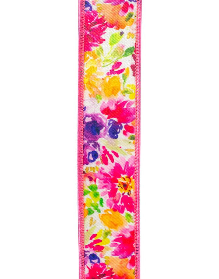 Floral Impressions Wired Ribbon 1.5” - Greenery Market94546W - 001 - 09F