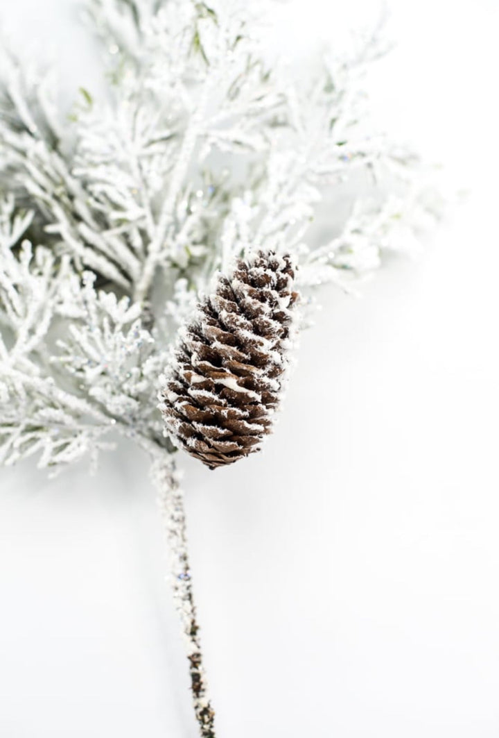 Frosted mixed pine pick - Greenery Marketgreenery27983