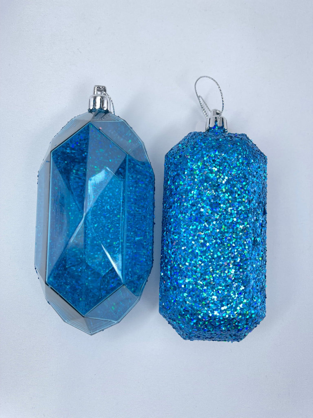 Gems ornaments - 2 assorted laser glitter smoke blue - Greenery MarketXJ5523FF