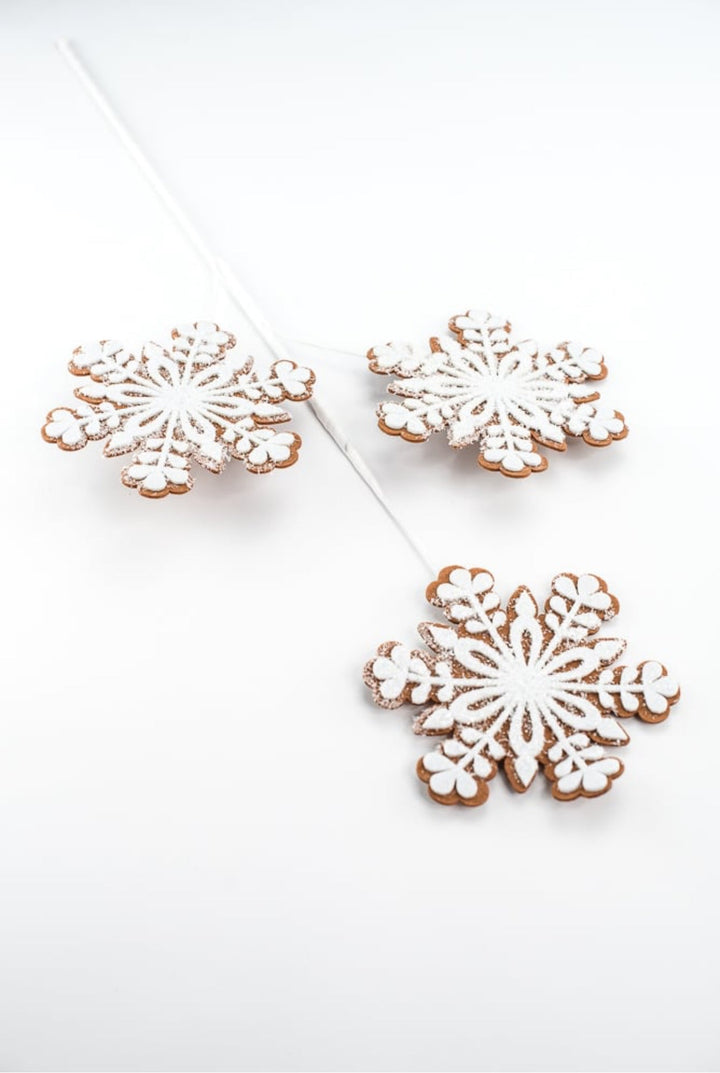 Gingerbread snowflake spray - Greenery MarketGF2342GINGWT