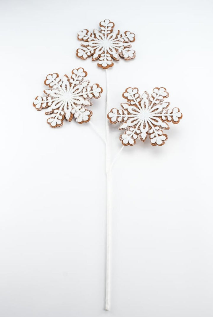 Gingerbread snowflake spray - Greenery MarketGF2342GINGWT