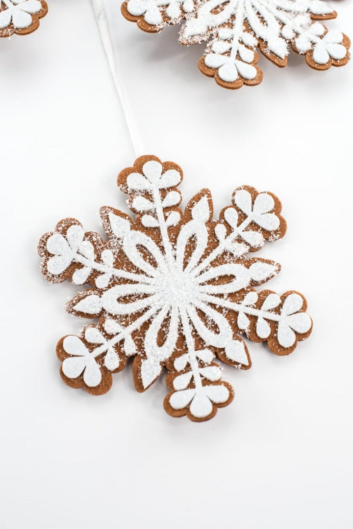 Gingerbread snowflake spray - Greenery MarketGF2342GINGWT