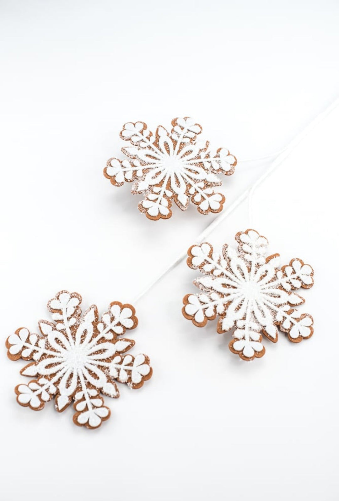 Gingerbread snowflake spray - Greenery MarketGF2342GINGWT