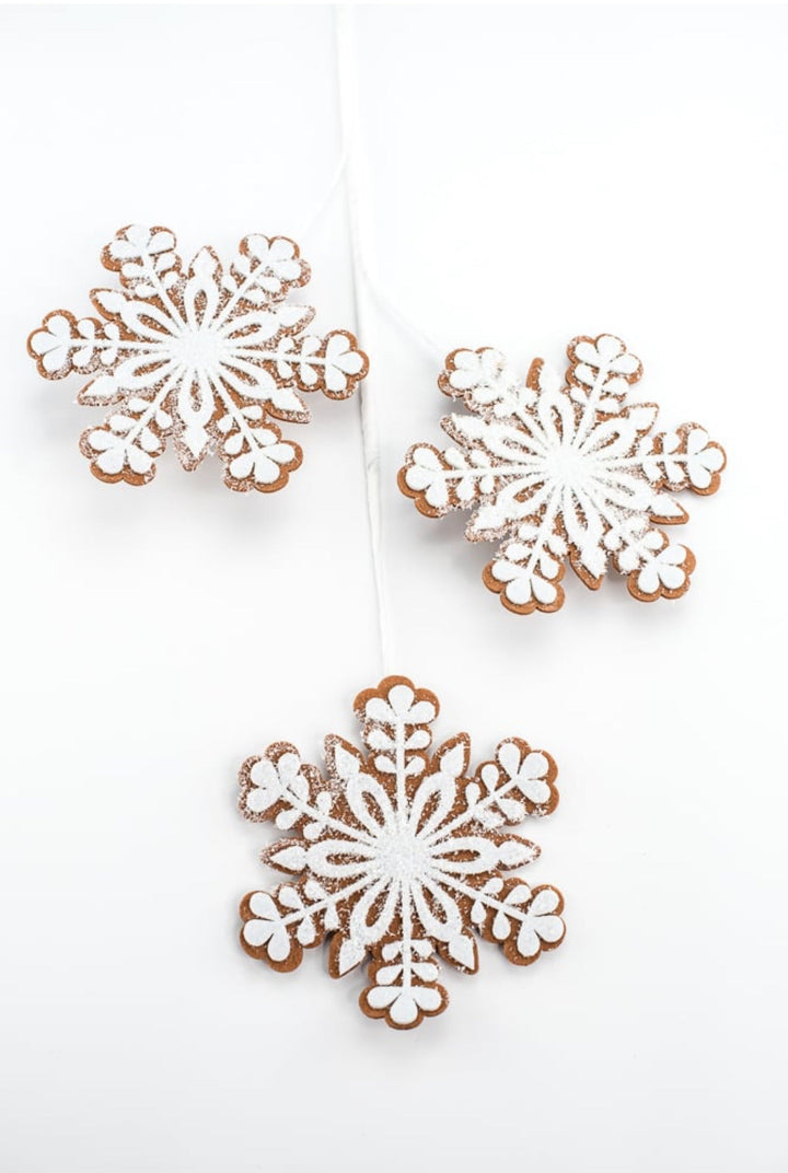 Gingerbread snowflake spray - Greenery MarketGF2342GINGWT