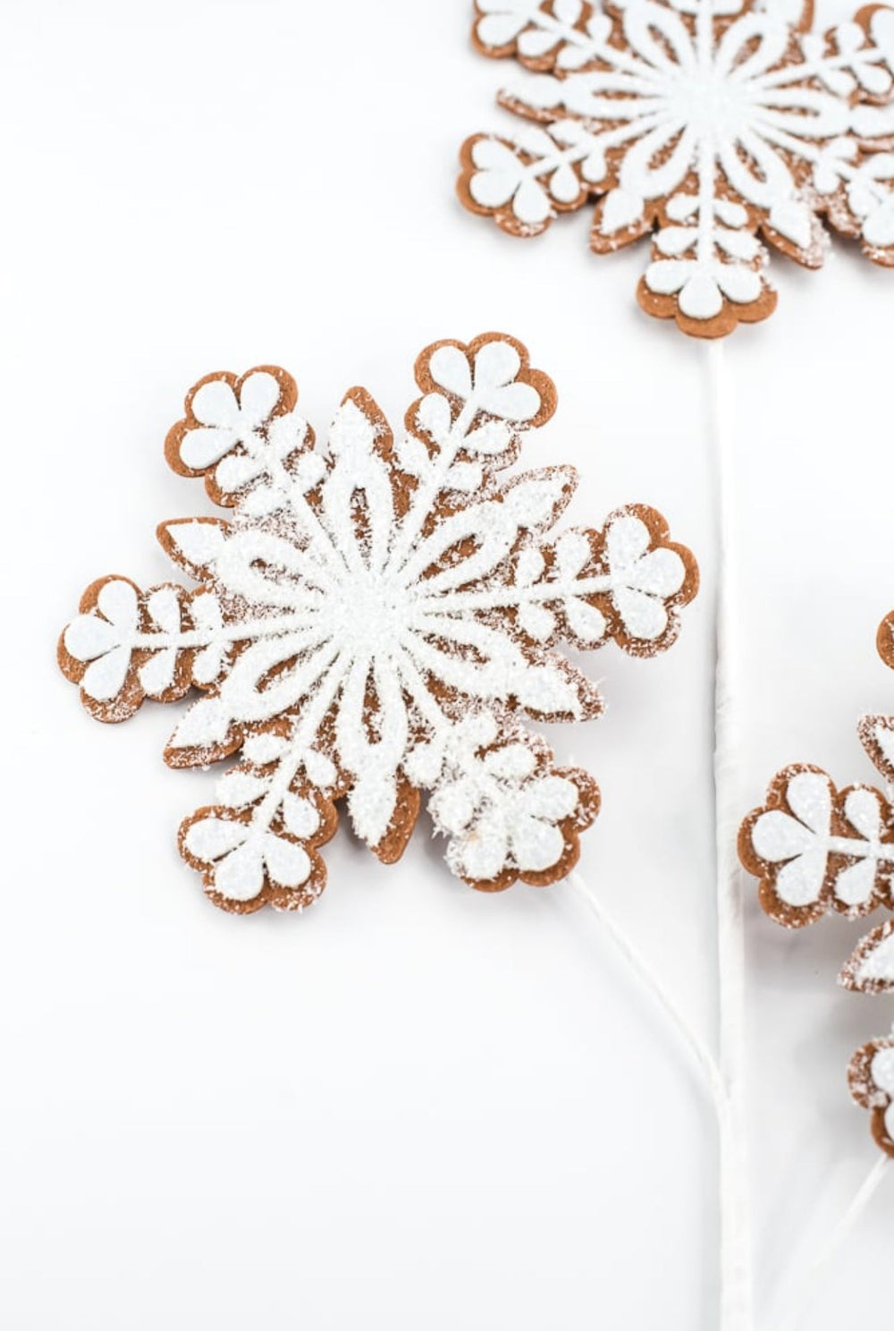 Gingerbread snowflake spray - Greenery MarketGF2342GINGWT
