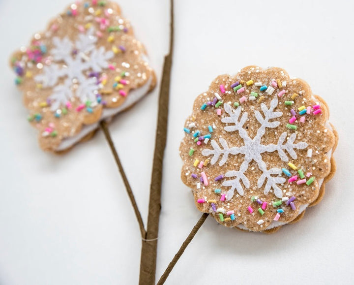 Gingerbread spray with sprinkles - Greenery MarketPicks63688 - BEIGE