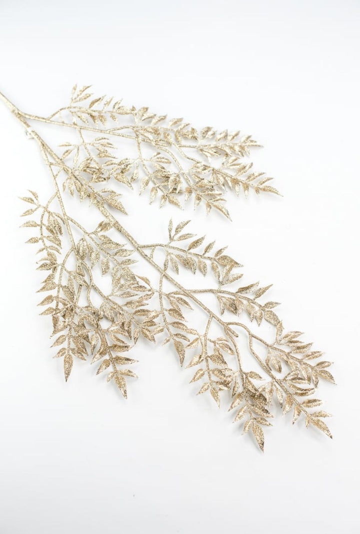 Glittered mini leaf spray - gold - Greenery MarketgreeneryXG831 - GO