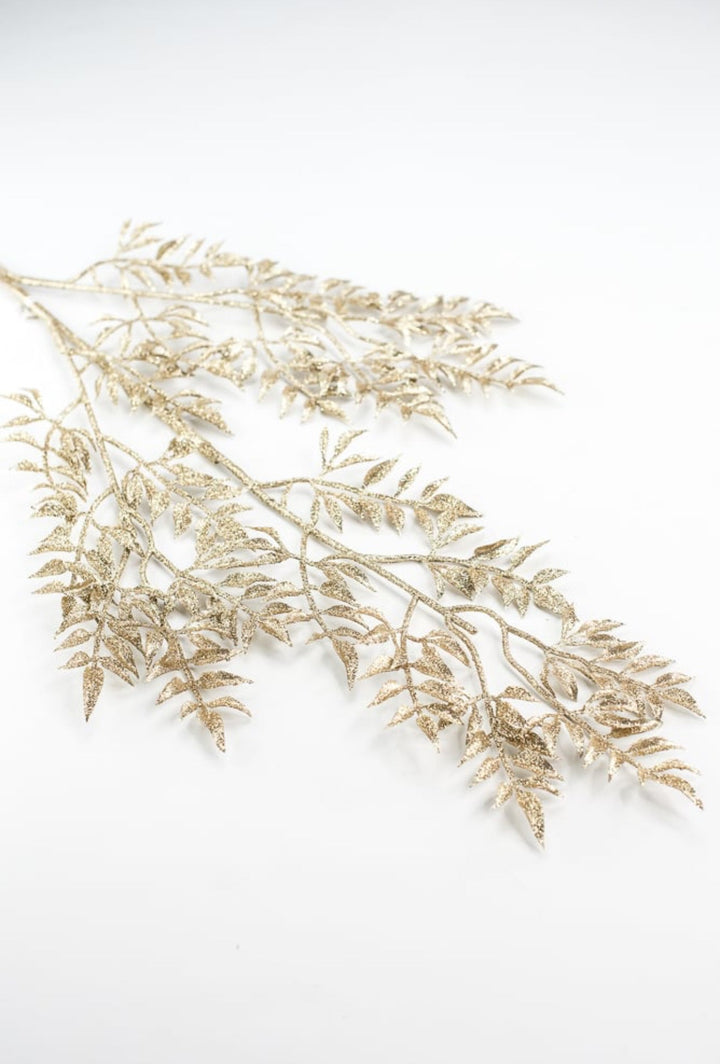 Glittered mini leaf spray - gold - Greenery MarketgreeneryXG831 - GO
