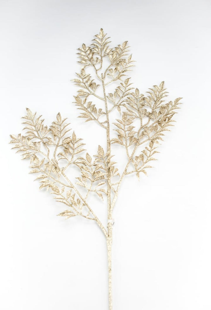 Glittered mini leaf spray - gold - Greenery MarketgreeneryXG831 - GO