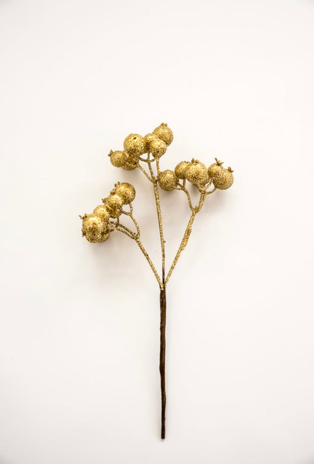 Gold glittered berries pick - Greenery MarketXg266 GO