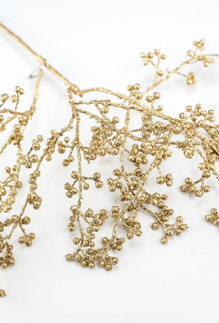 Gold glittered Seed spray - Greenery MarketXg447 - go