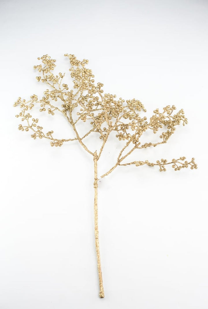 Gold glittered Seed spray - Greenery MarketXg447 - go