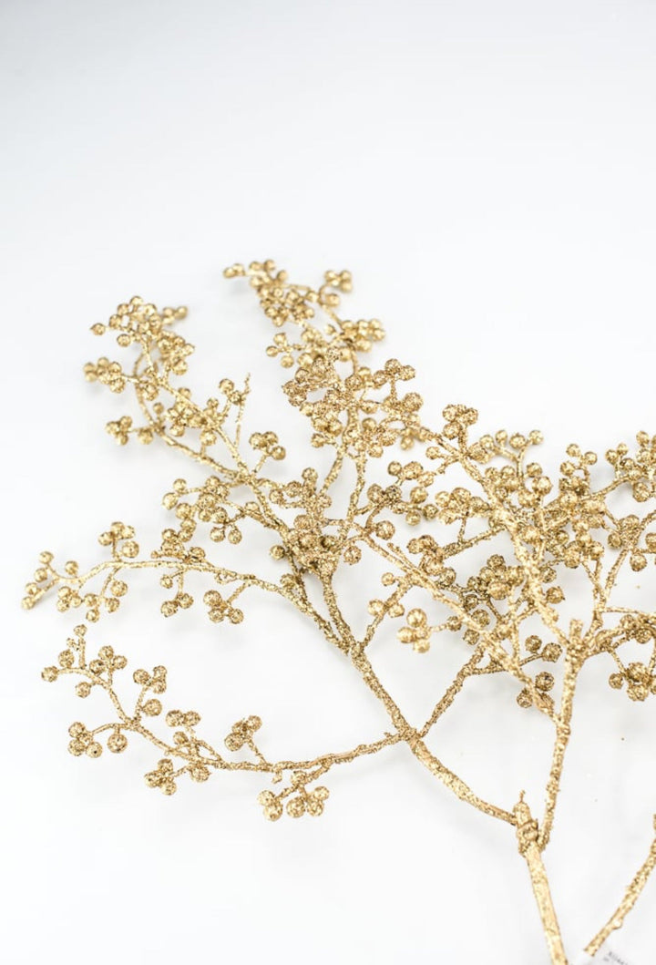 Gold glittered Seed spray - Greenery MarketXg447 - go