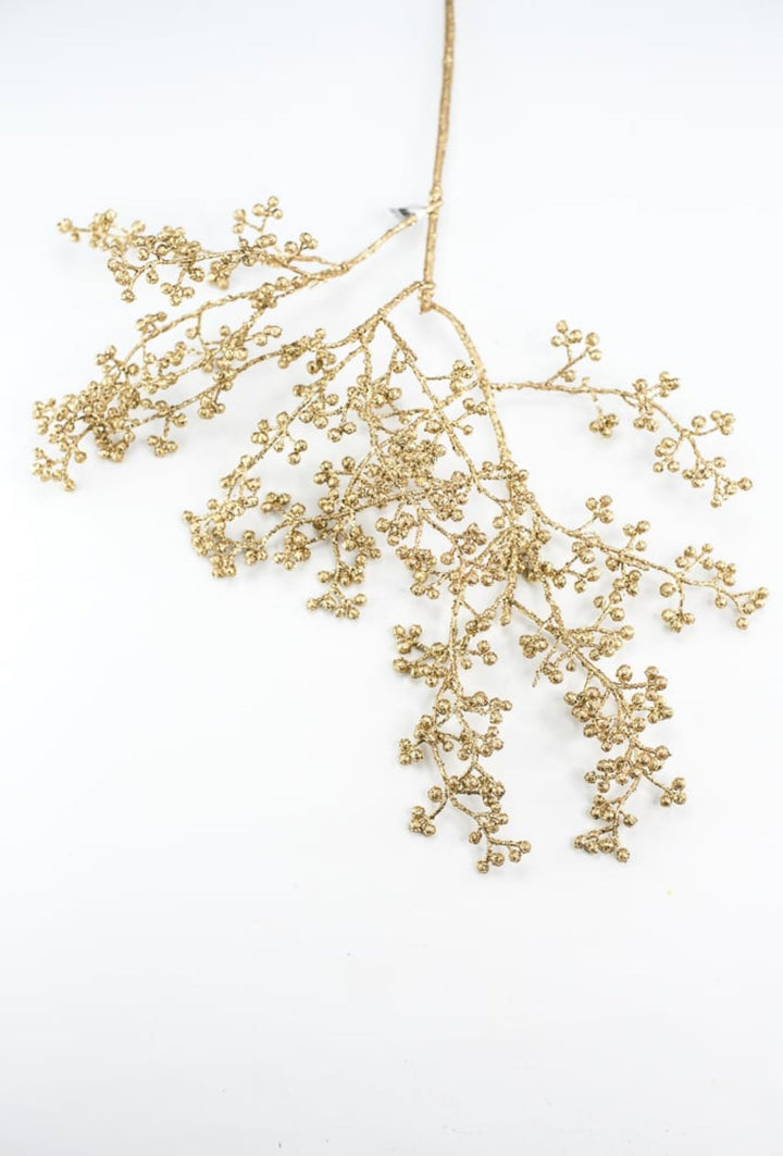 Gold glittered Seed spray - Greenery MarketXg447 - go