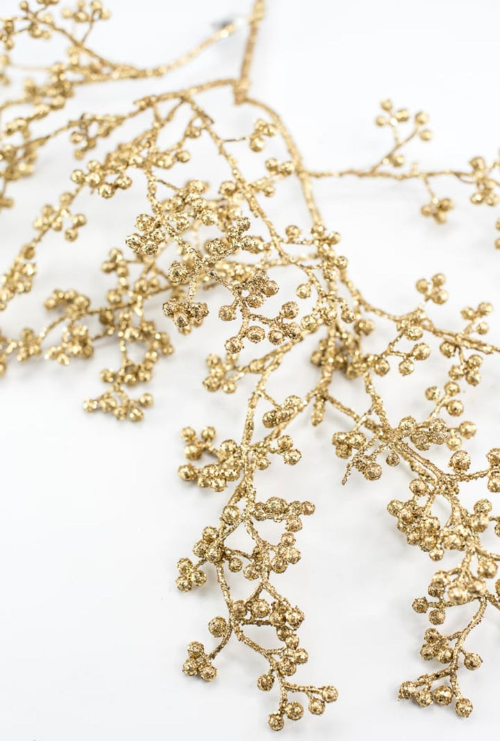 Gold glittered Seed spray - Greenery MarketXg447 - go