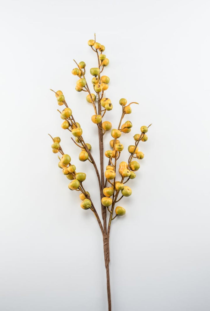 Golden hawthorn berry spray - Greenery MarketB1435 - GO