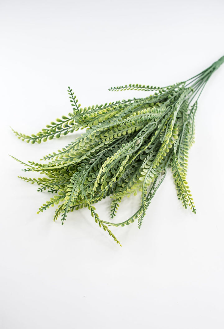 Gray Green frosted Dentate leaf bush, artificial fern - Greenery Marketgreenery80398