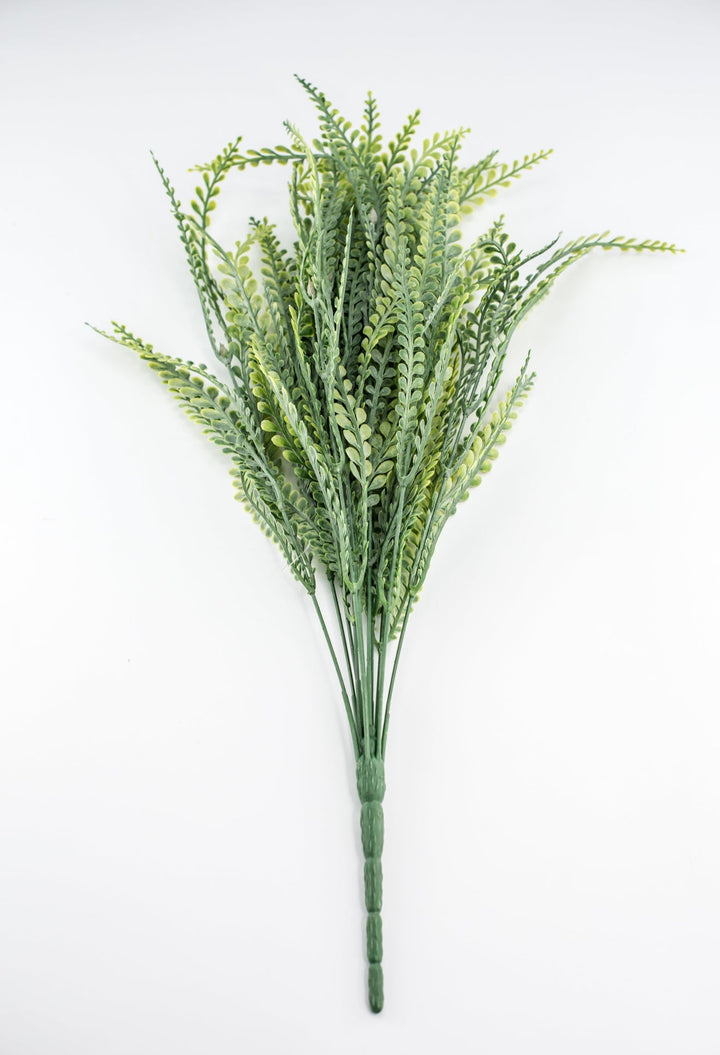 Gray Green frosted Dentate leaf bush, artificial fern - Greenery Marketgreenery80398