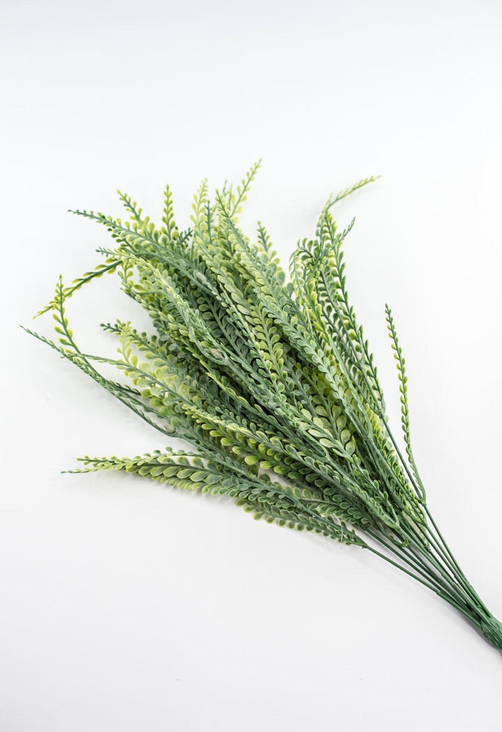 Gray Green frosted Dentate leaf bush, artificial fern - Greenery Marketgreenery80398