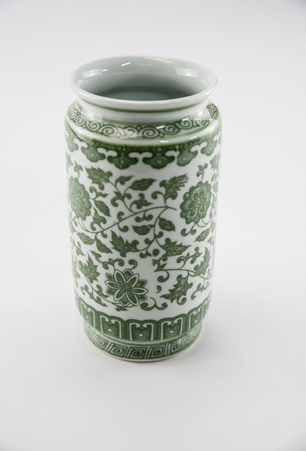 Green Chinoiserie Tall Vase - Greenery MarketgreeneryACR063 - GR/WH