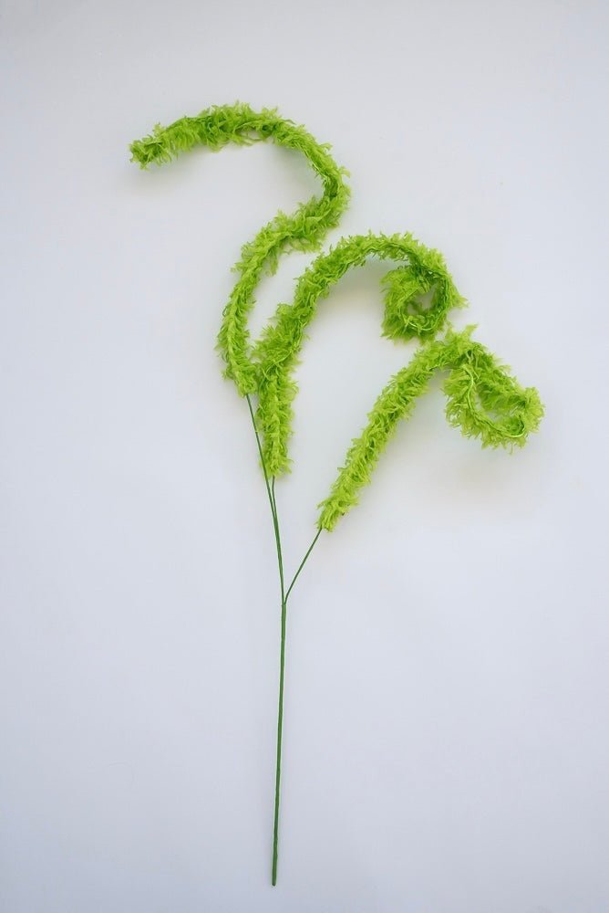 Green fuzzy curly spray - Greenery MarketXP1026