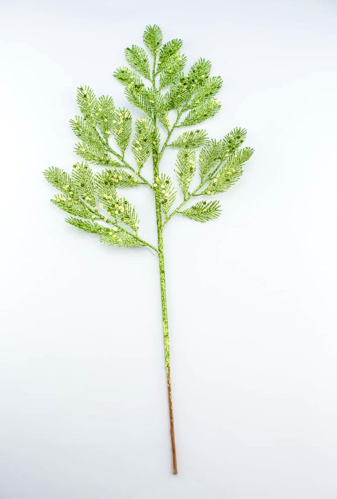 Green glittered pine spray - Greenery Market60884