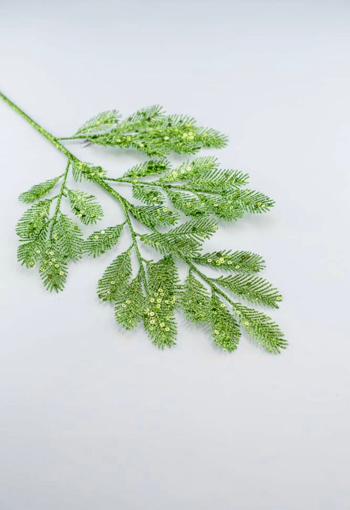 Green glittered pine spray - Greenery Market60884