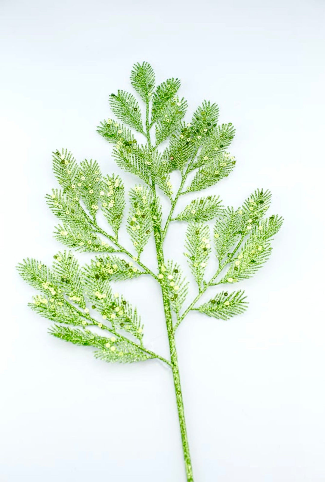 Green glittered pine spray - Greenery Market60884