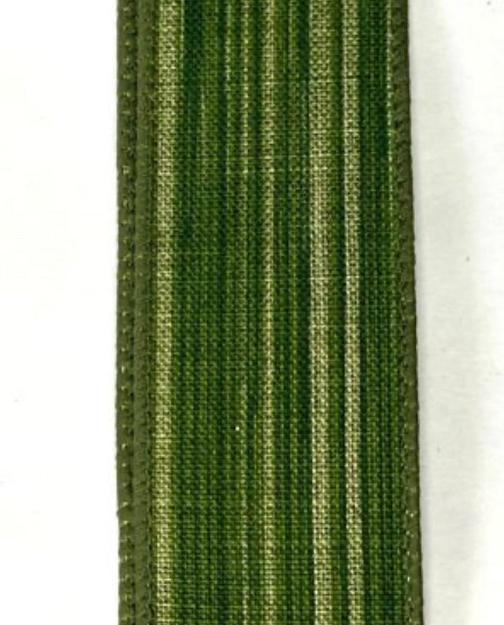 Green leaf striped Wired ribbon 1.5” - Greenery MarketWired ribbonq817409 - 08