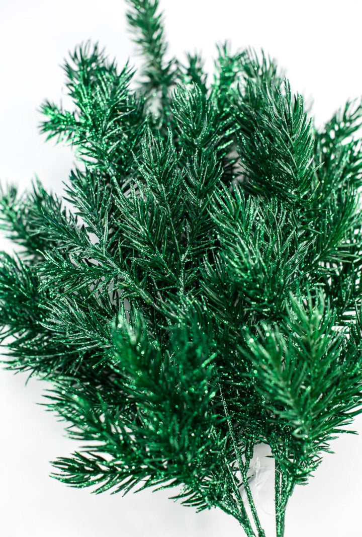 Green pine bush with glitter - Greenery Market84345 - GN
