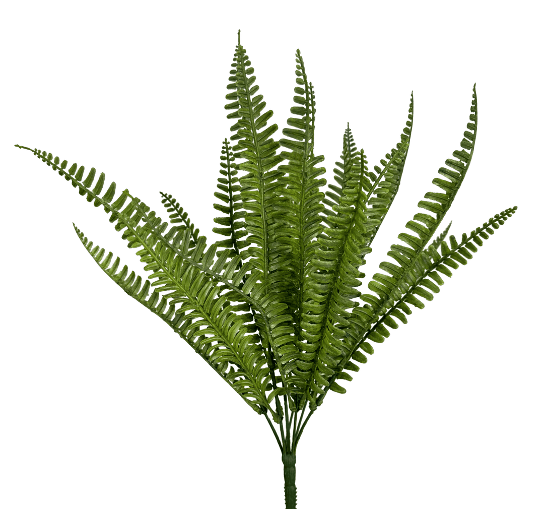Green Plastic Fern Bush - Greenery Market13623GN