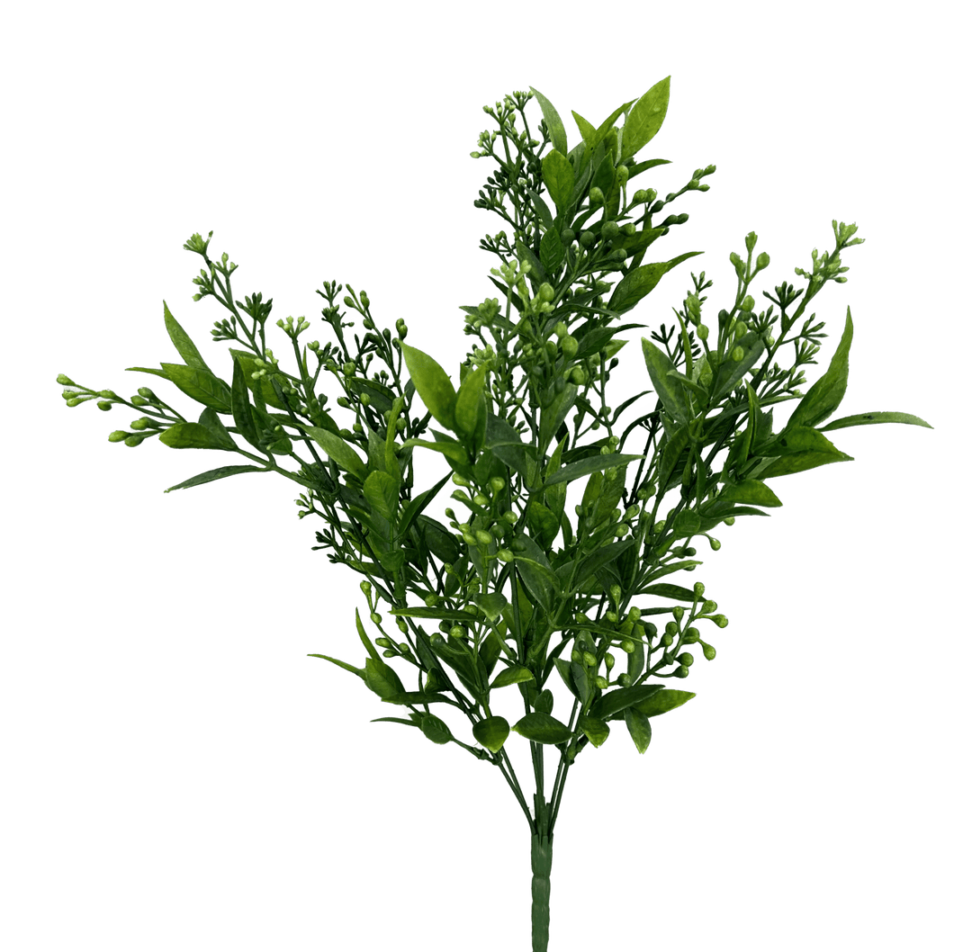 Green Plastic Sedium Leaves Bush - Greenery Market13622GN