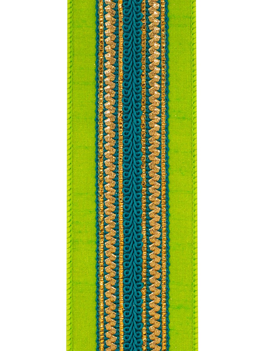 Green Regal Trim Wired Ribbon 2.5” - Greenery Market94428W - 539 - 40D