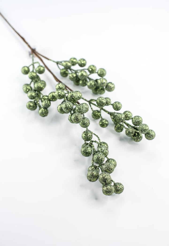 Green shimmering berry spray - Greenery Market189746