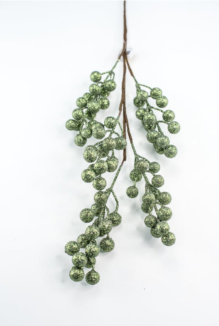 Green shimmering berry spray - Greenery Market189746