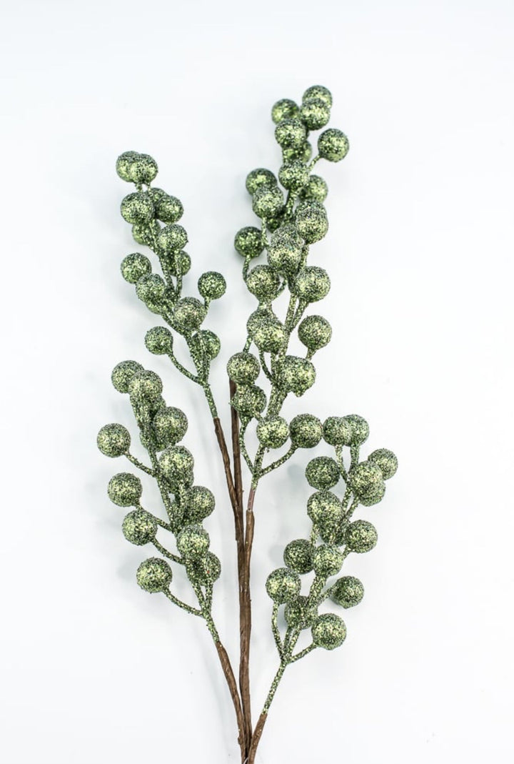 Green shimmering berry spray - Greenery Market189746