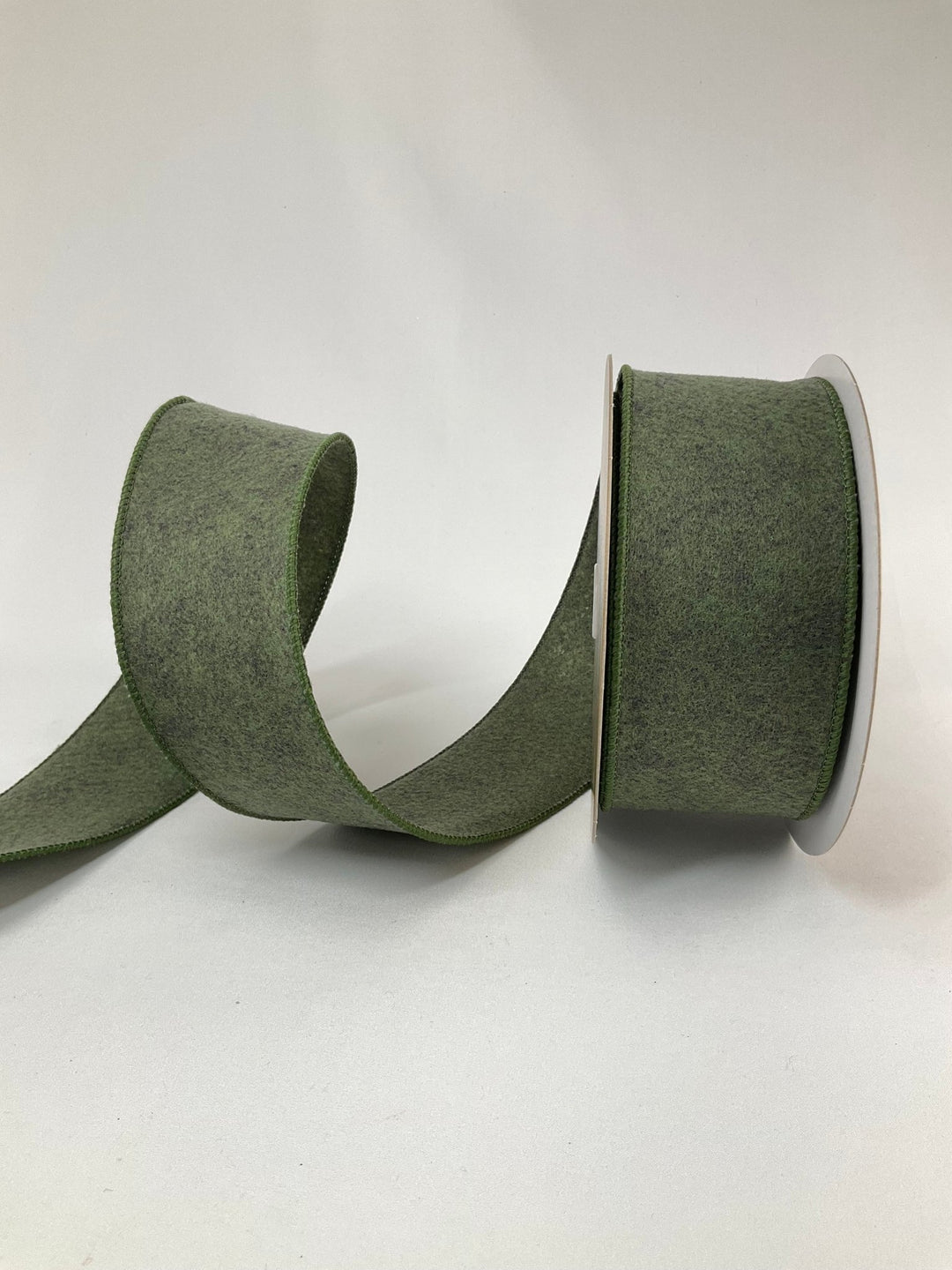 Green wool style wired ribbon 2.5” - Greenery MarketRibbons & Trim138960