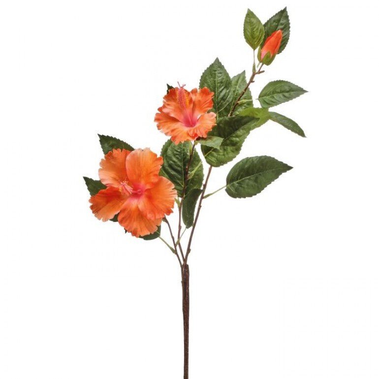 Hibiscus flower spray - orange - Greenery Marketartificial flowersMTF24136 ORNG
