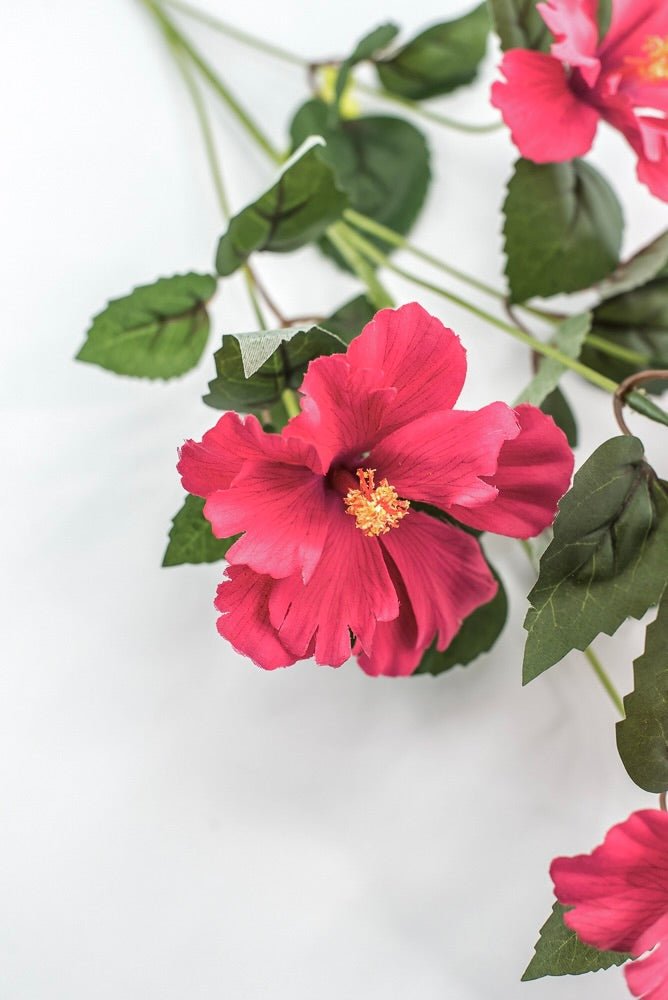 Hibiscus flower spray - pink - Greenery Marketartificial flowers63339BT