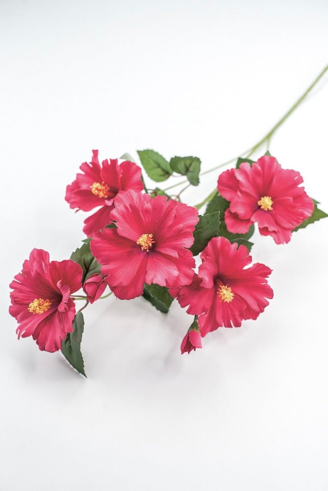Hibiscus flower spray - pink - Greenery Marketartificial flowers63339BT