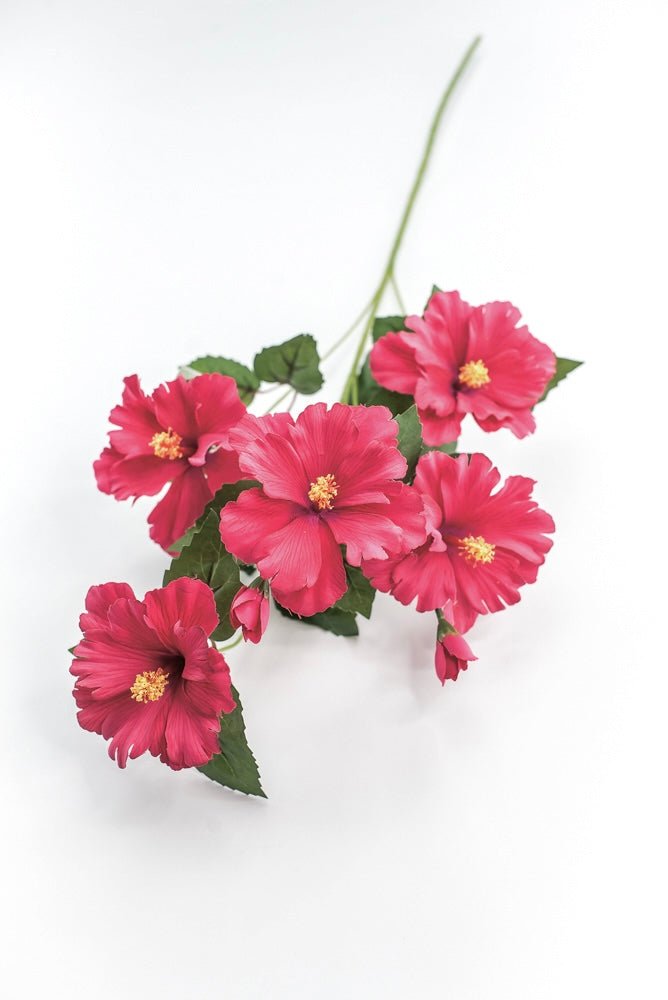 Hibiscus flower spray - pink - Greenery Marketartificial flowers63339BT