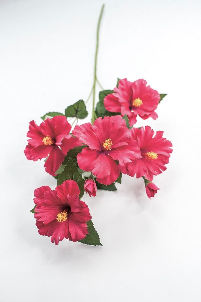 Hibiscus flower spray - pink - Greenery Marketartificial flowers63339BT