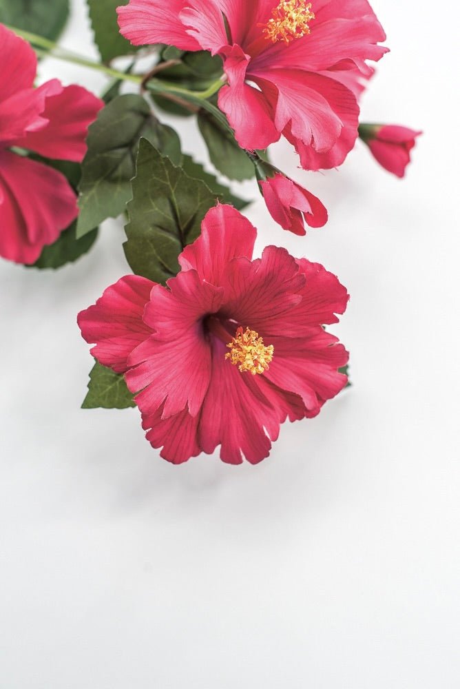 Hibiscus flower spray - pink - Greenery Marketartificial flowers63339BT