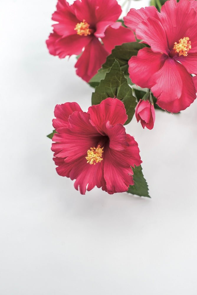 Hibiscus flower spray - pink - Greenery Marketartificial flowers63339BT