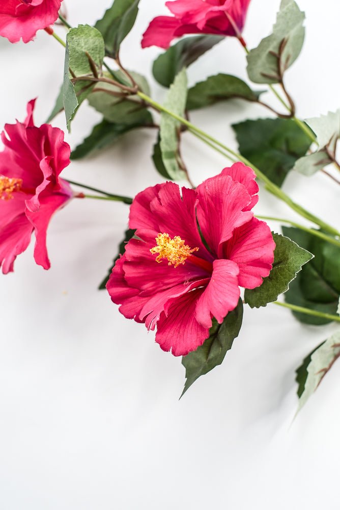 Hibiscus flower spray - pink - Greenery Marketartificial flowers63339BT